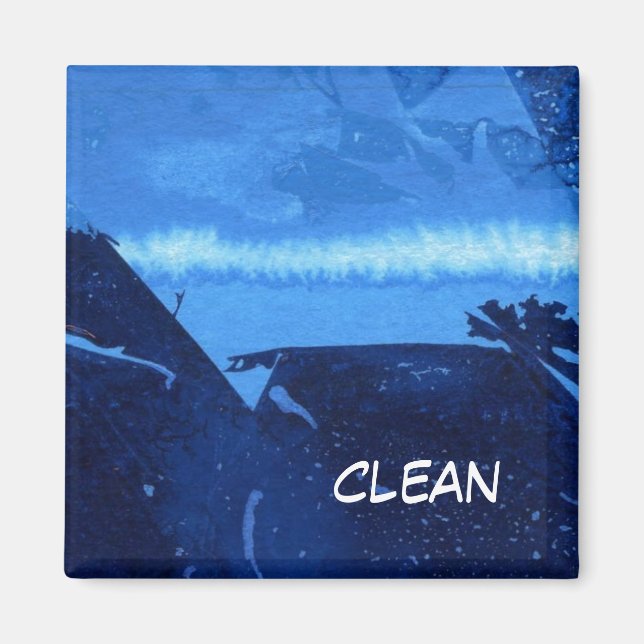 "Fryst Ridge 2" Abstrakt Dishwasher Status Magnet (Framsidan)