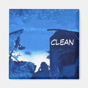 "Fryst Ridge 3" Abstrakt Dishwasher Status Magnet