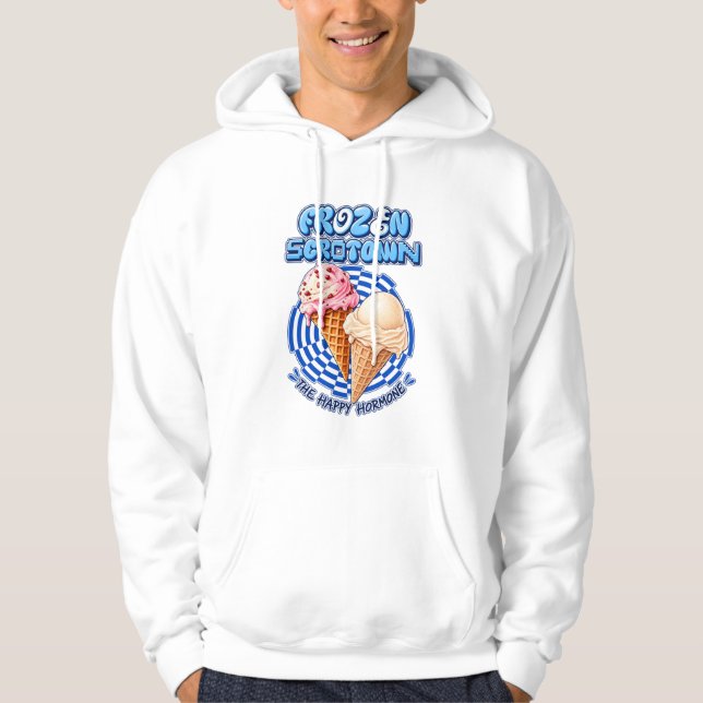 🍦 Fryst Scrotown Hoodie (Framsida)