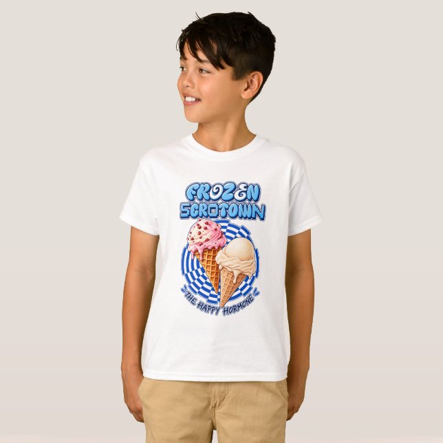 🍦 Fryst Scrotown T Shirt (Hel framsida)