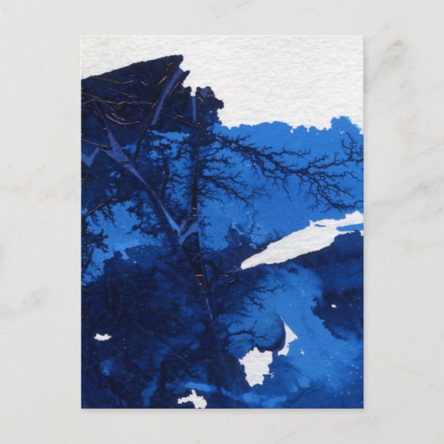 "Fryst sidnummer 1" Abstrakt vykort för design (Framsida)