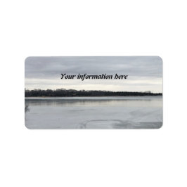 Fryst Sjö Adressetikett