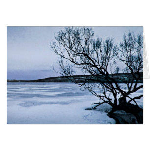 Fryst Sjö Hälsningskort