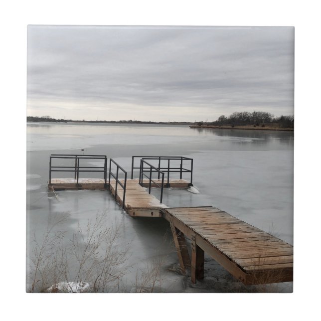 Fryst sjö kakelplatta (Framsidan)