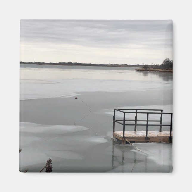 Fryst sjö magnet (Framsidan)