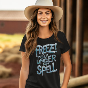 Fryst textbunden text t shirt