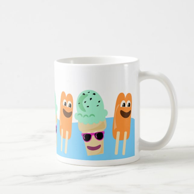 Fryst Treat Friends Roligt Lycklig Dessert Kaffemugg (Höger)