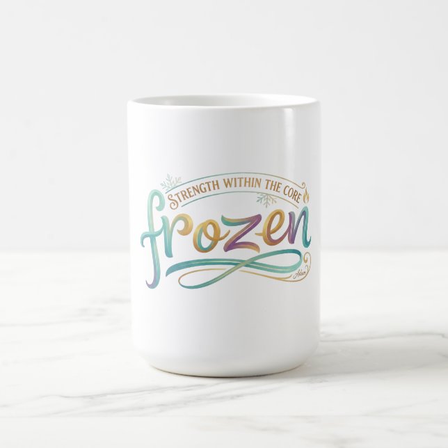 Fryst typografi långärmad skjorta kaffemugg (Center)