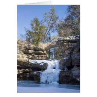 Fryst vattenfall hälsningskort