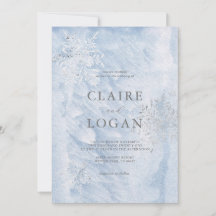 Fryst Winter Silver Snöflingor Bröllop