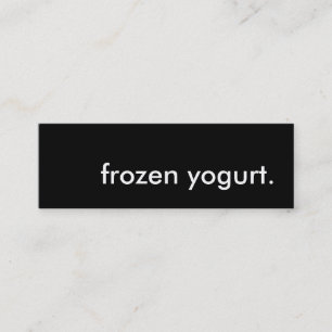 Fryst yoghurt. mini visitkort