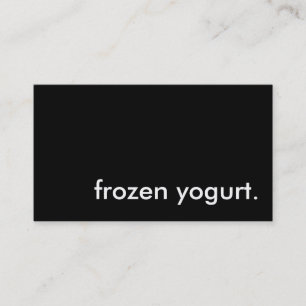 Fryst yoghurt. visitkort