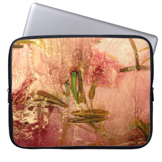 Frysta blommor och löv. BLOMMAR i UNGE Laptop Fodral