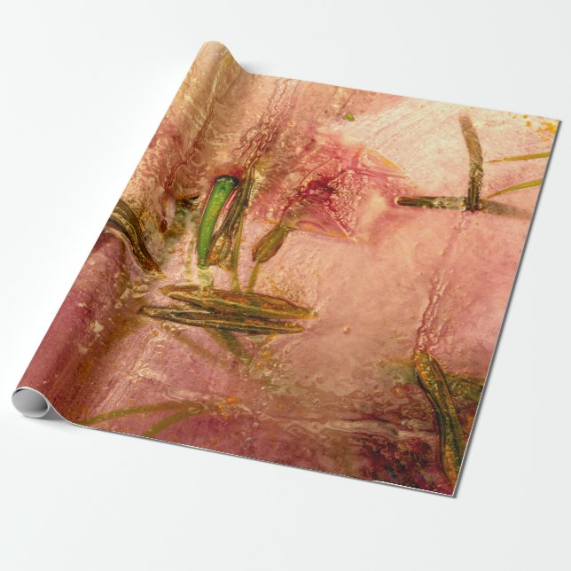 Frysta blommor och löv. BLOMMAR i UNGE Presentpapper (Utrullad)