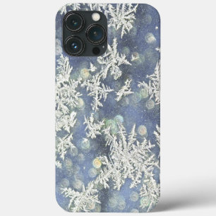 Frysta frostflingor Blå Makro Naturfotografi