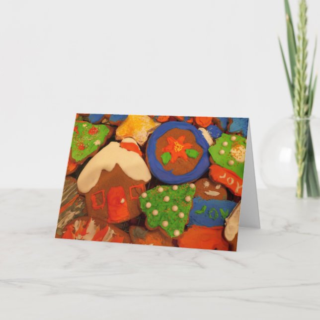 Frysta kakor av glasbröd helgkort (Framsida)