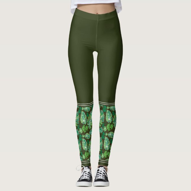Frysta monstera Leggings (Framsida)