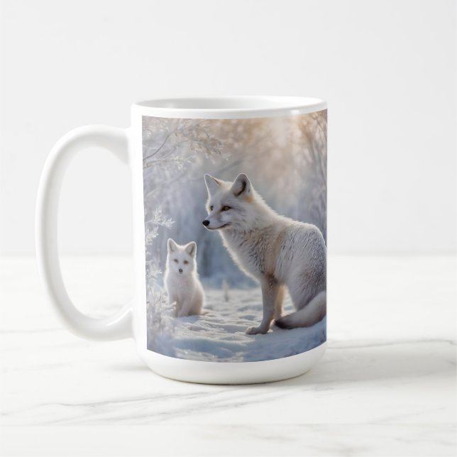 "Frysta obligationer: Arktiska räven och hennes Un Kaffemugg (Vänster)