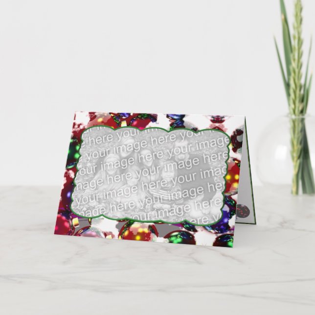 Frysta prydnadsföremål (foto ram) helgkort (Framsida)