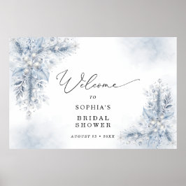 Frysta vita bär Vinter Bröllopsdusch Välkommen Poster