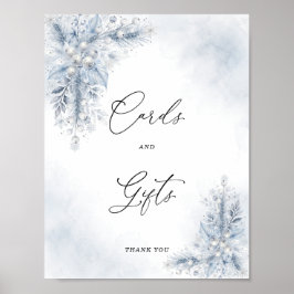 Frysta vita bär Vinter Bröllopskort & Gåvor Poster
