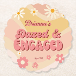 Frystorkad och engagerad daisy-bachelorette underlägg papper