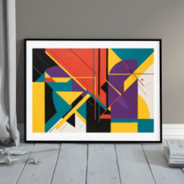 Frystorm" - Geometrisk Abstrakt Art Poster