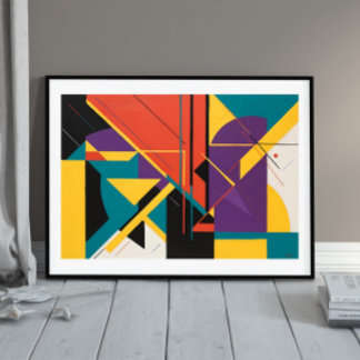Frystorm" - Geometrisk Abstrakt Art Poster
