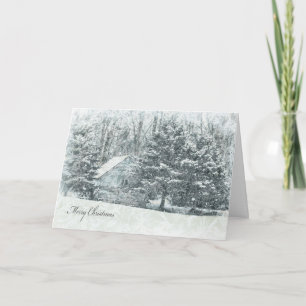 fryststuga God jul land-kabin Helgkort