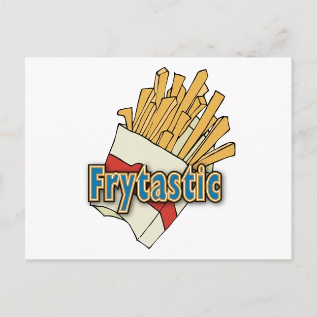 Frytastisk ~ Fransk Fries Fantastiskt segment Mat Vykort (Framsida)