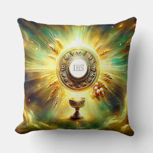FS Communion Host och Chalice Expressionist Effect Kudde