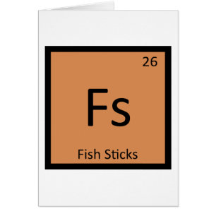 Fs - Fiskpinnar Kemi Periodiska Systemet Symbol Hälsningskort