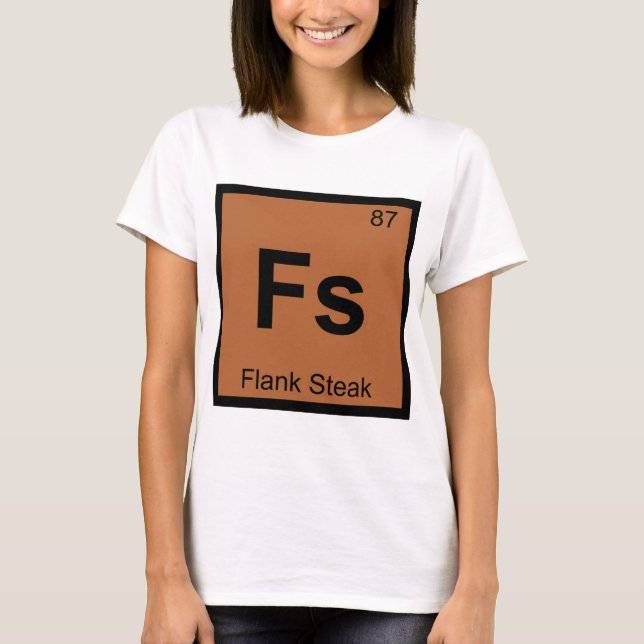 Fs - Flankstek kemi Periodiska systemets symbol T Shirt (Framsida)