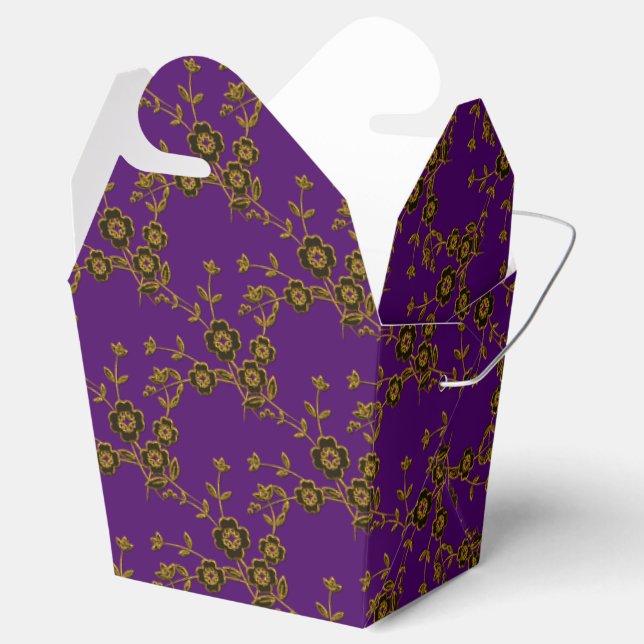 FS Stil 1-Lila-Guld-FAVOR BOXES,ut Presentaskar (Öppnad)