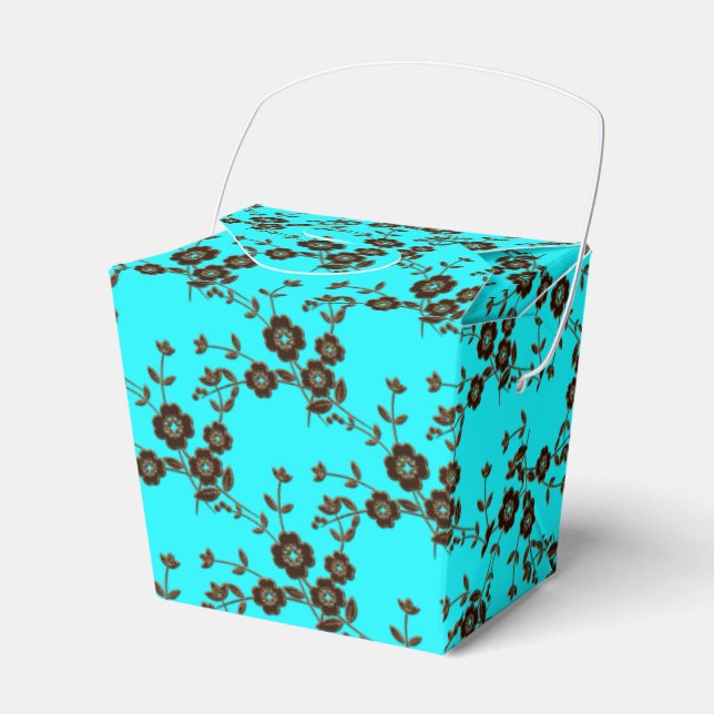 FS Stil 1-Robins Egg-Brown-FAVOR BOXES, ta ut Presentaskar (Framsidan Sidan)