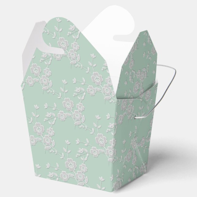 FS Stil 1-SEAFOAM-Vita FAVOR BOXES, ut Presentaskar (Öppnad)