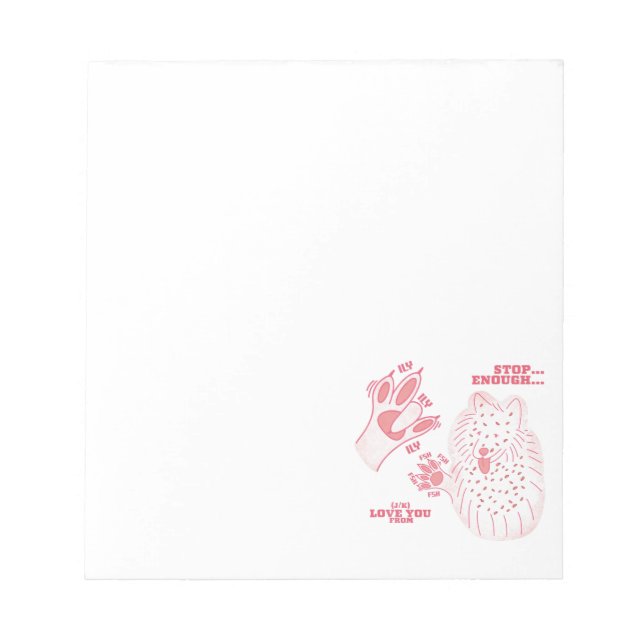 FSH - Sluta tillräckligt med J/K Kärlek Du - ASL-d Anteckningsblock (Framsida)