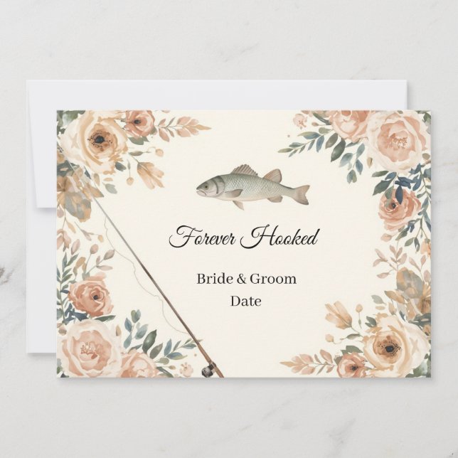 Fshing Wedding save the date Inbjudningar (Framsida)