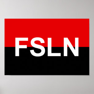 FSLN:s flagga Poster