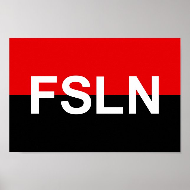 FSLN:s flagga Poster (Framsidan)