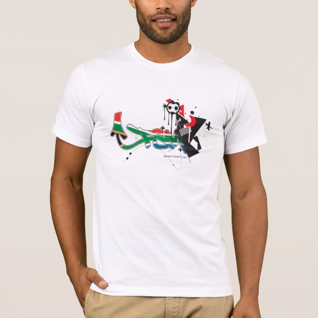 Fsm-vm 2010 - Sydafrika flagga T-shirt (Framsida)