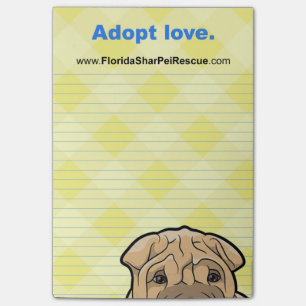 FSPR postar det vadderar - adoptera Love. Post-it Block