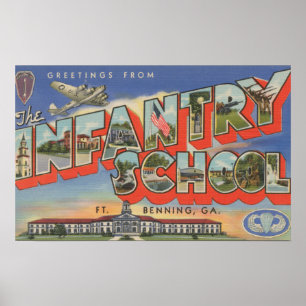 Ft. Benning, Georgien - Infantry School Poster
