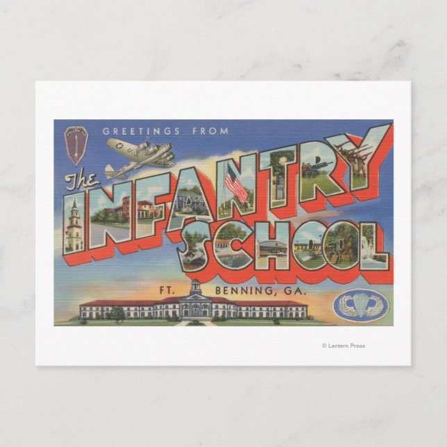 Ft. Benning, Georgien - Infantry School Vykort (Framsida)