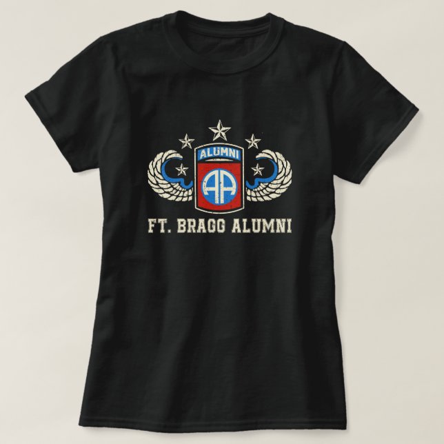 Ft Bragg Alumni Army 82:a Airborne Division Paratr T Shirt (Design framsida)