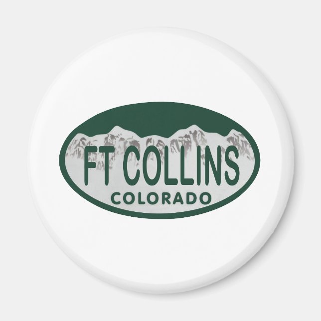 Ft Collins-licensoval Magnet (Framsidan)
