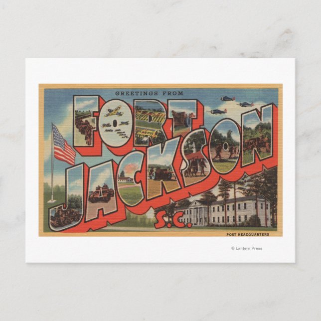 Ft. Jackson, South Carolina - Large Brev Scene Vykort (Framsida)