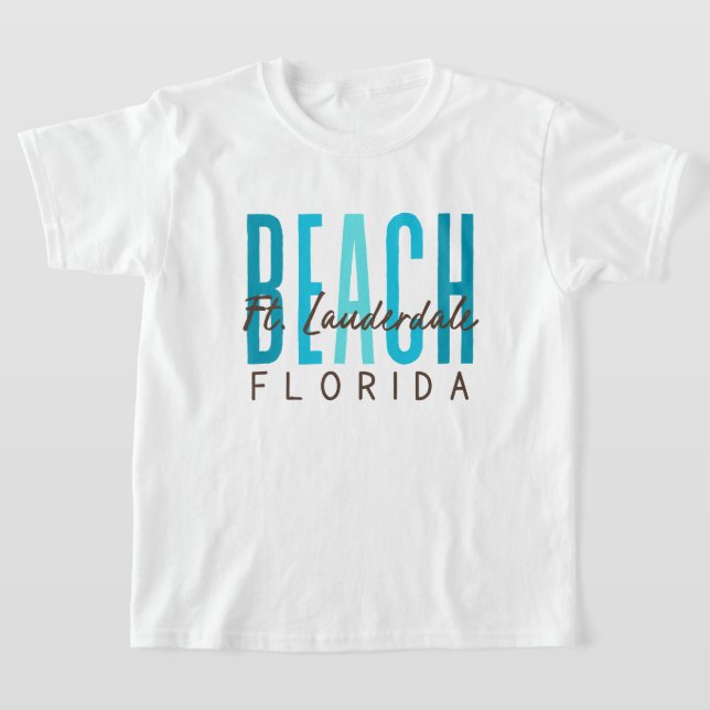 Ft Lauderdale Beach (Ocean) T Shirt (Laydown)