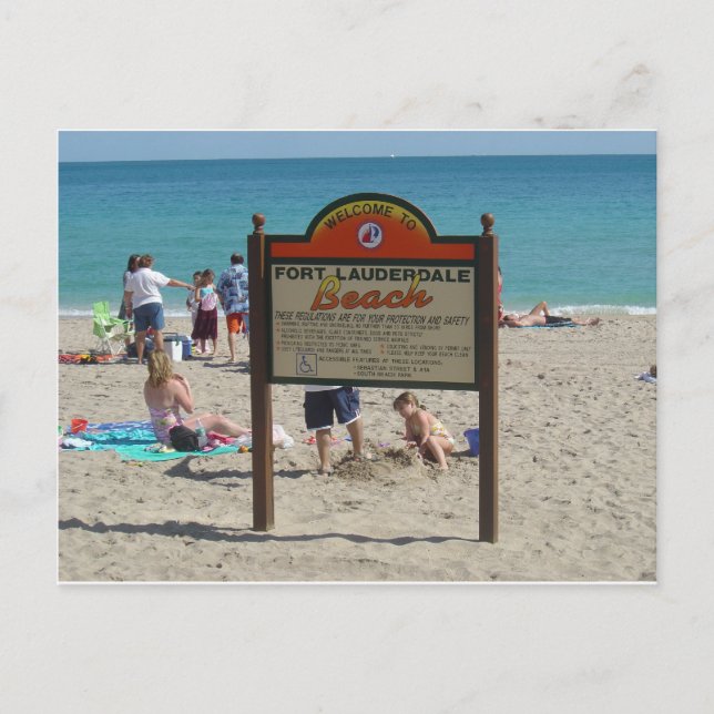 Ft Lauderdale Beach Vykort (Framsida)
