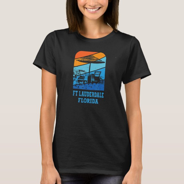 Ft Lauderdale Florida Beach Lounging T Shirt (Framsida)